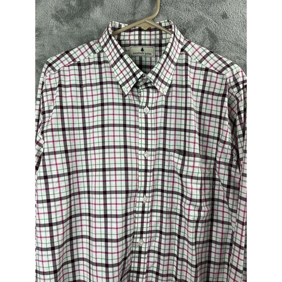 Southern Pines Other - 3/$20 Southern Pines Mens Large Pink Plaid Long Sleeve Cotton Button Shirt